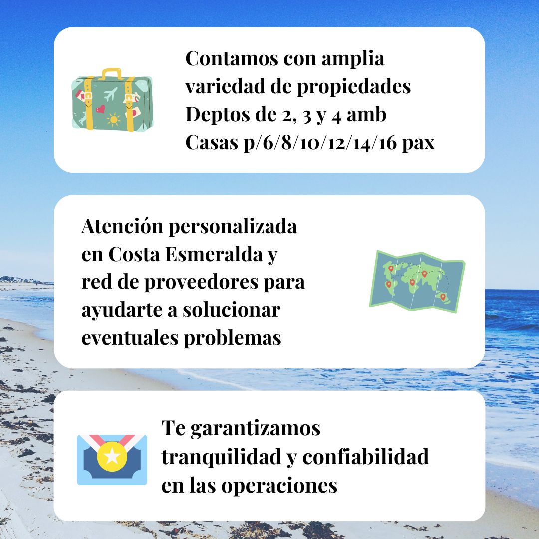 TIPS PARA ALQUILAR EN COSTA ESMERALDA