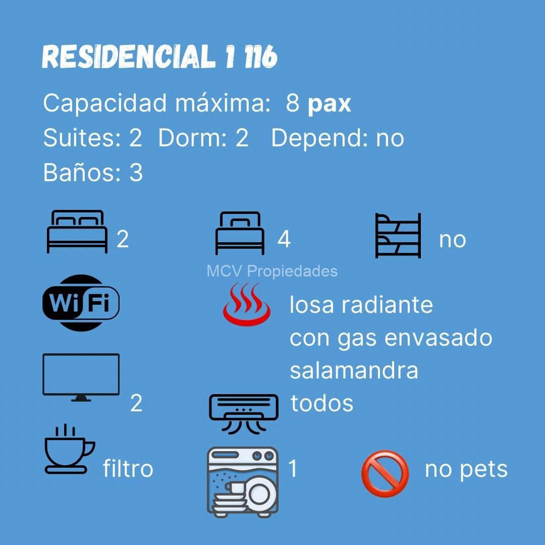 RESIDENCIAL 1 116 p/8 pax con pileta cercada — foto 8