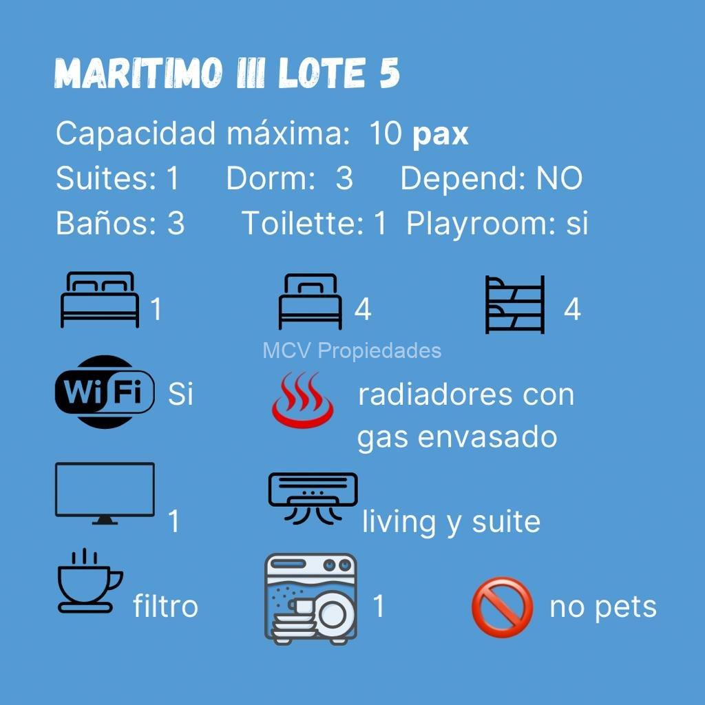 MARITIMO III lote 5 p/ 10 pax c/ pileta pequeña, — foto 23